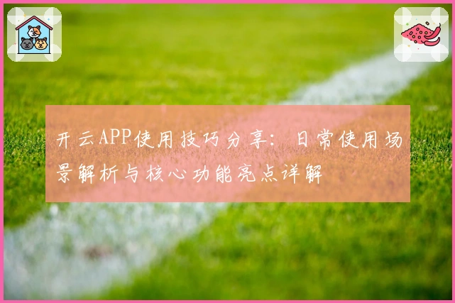 开云APP使用技巧分享：日常使用场景解析与核心功能亮点详解
